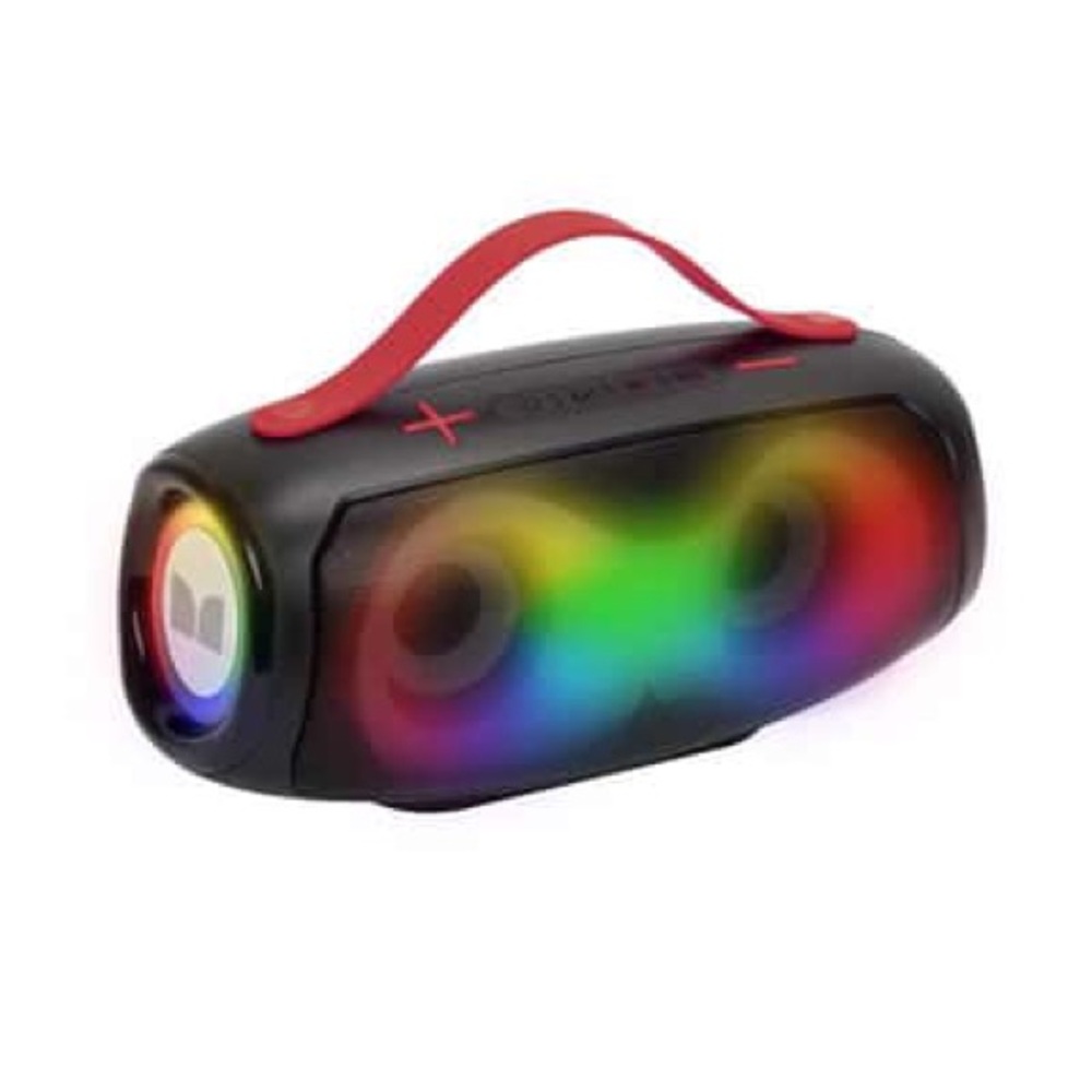Portable Bluetooth Speaker with LED Lights - Black